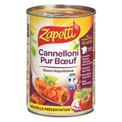 Zapetti Cannelloni Pur Boeuf 400g