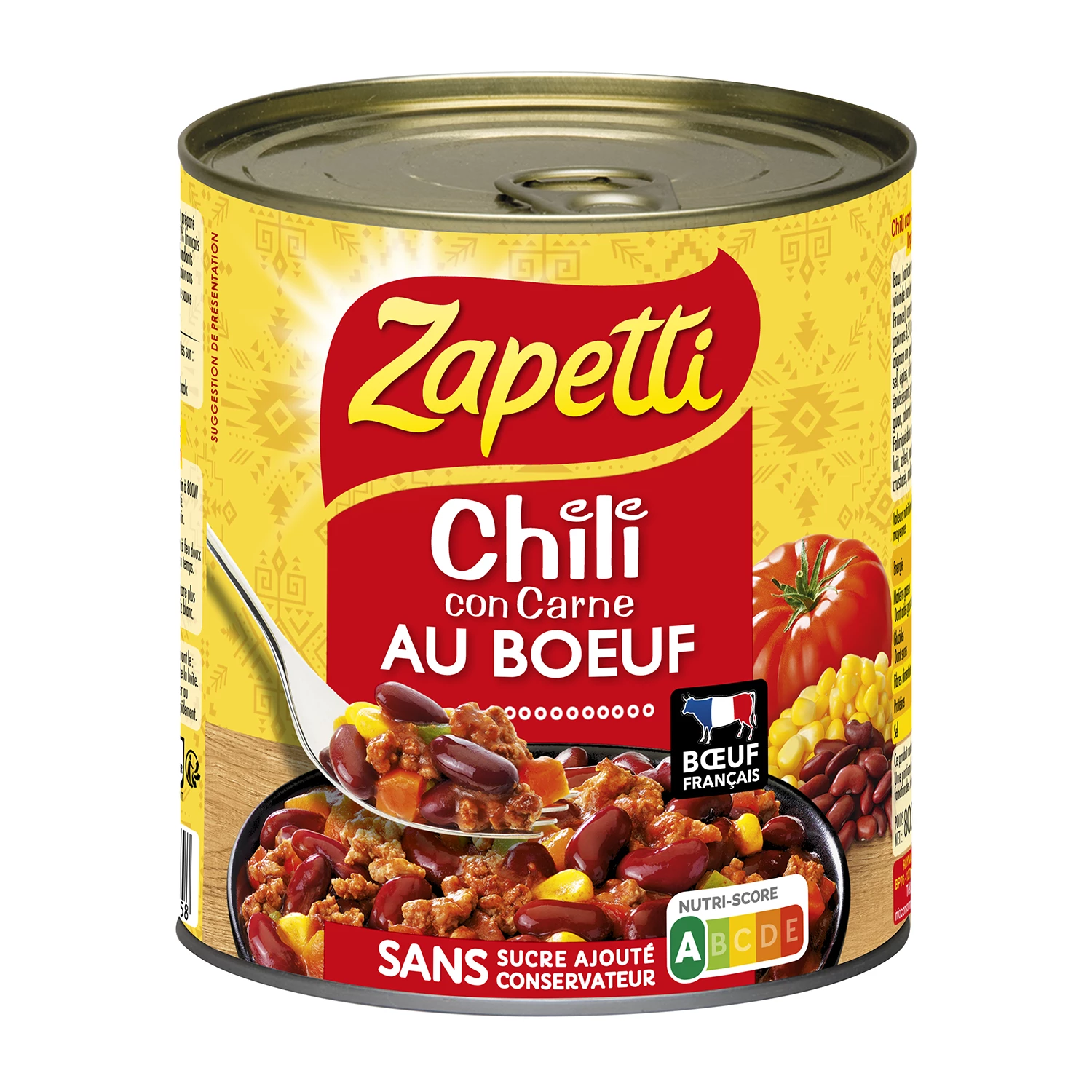 Refeição Pronta Chili Con Carne Carne, 800g - ZAPETTI