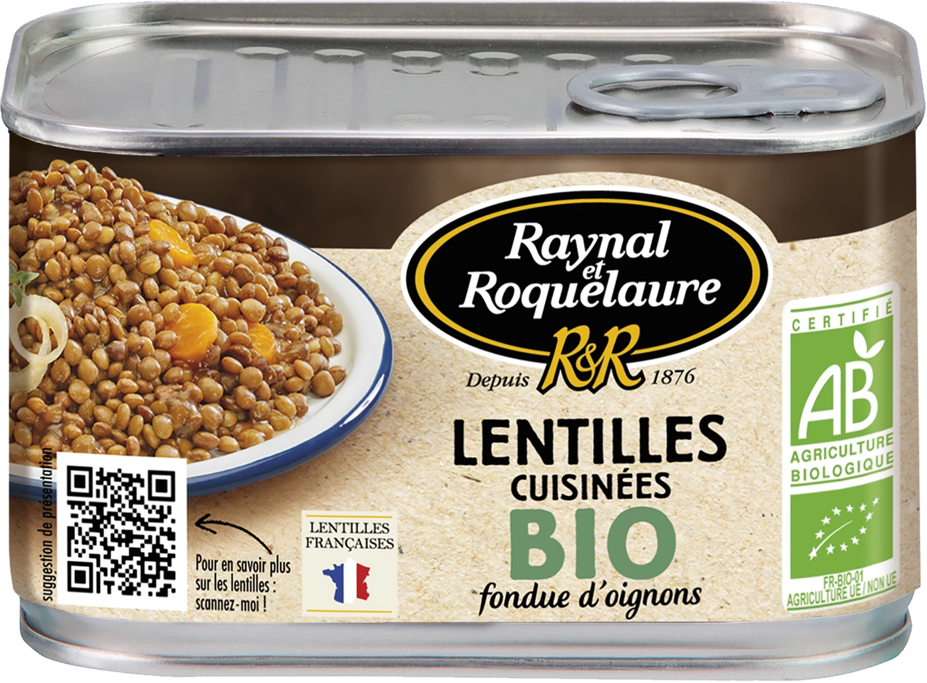 Lentil Cooked Organic Onion 400g