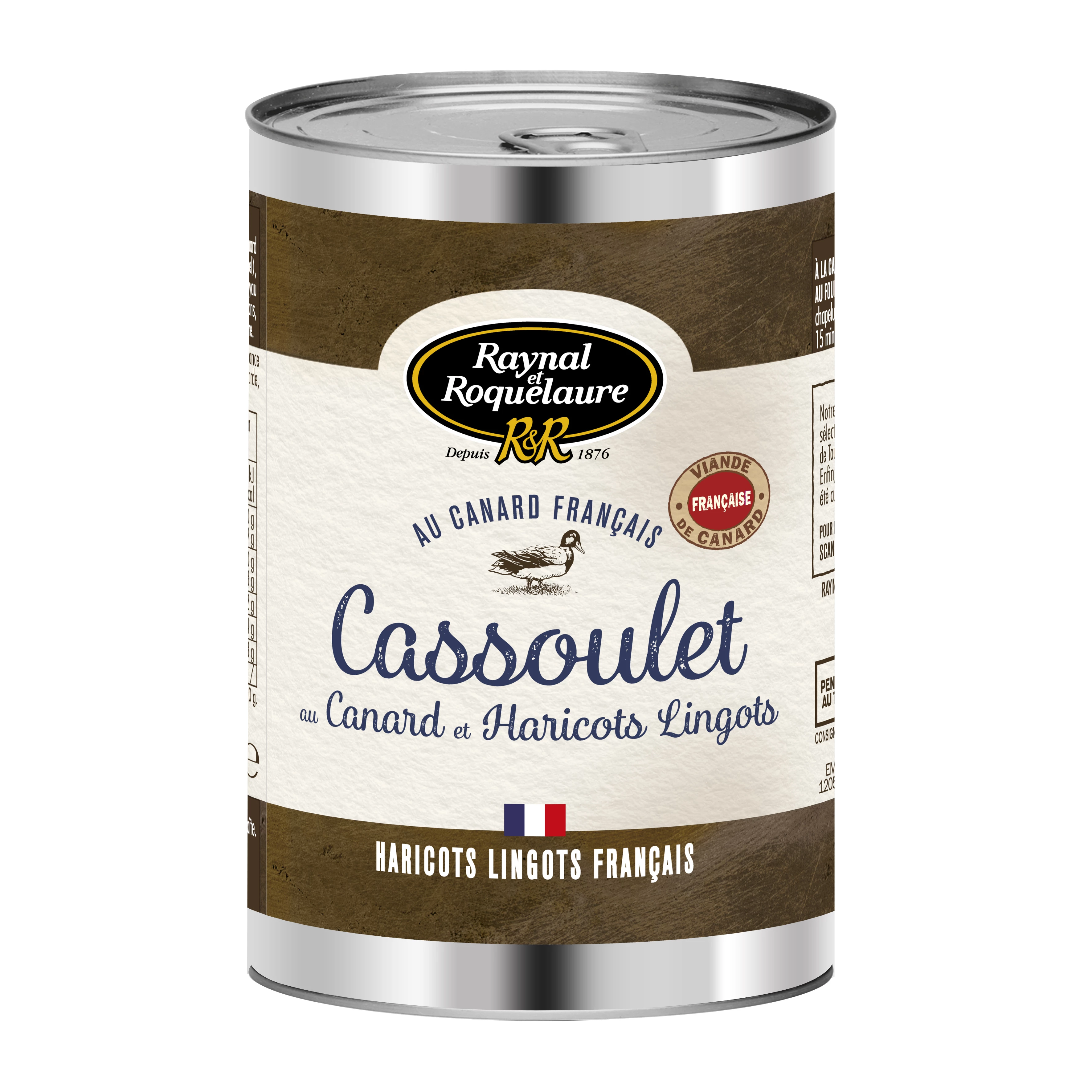 Plat cuisiné cassoulet de canard 420g - RAYNAL ET ROQUELAURE