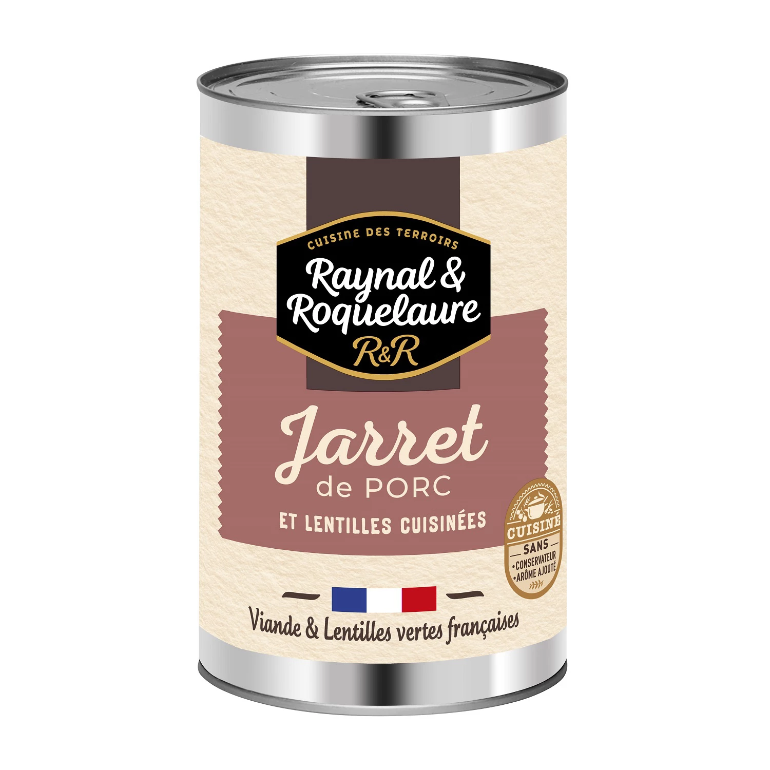 Plat Cuisiné Jarret de Porc aux  Lentilles 400g - RAYNAL & ROQUELAURE