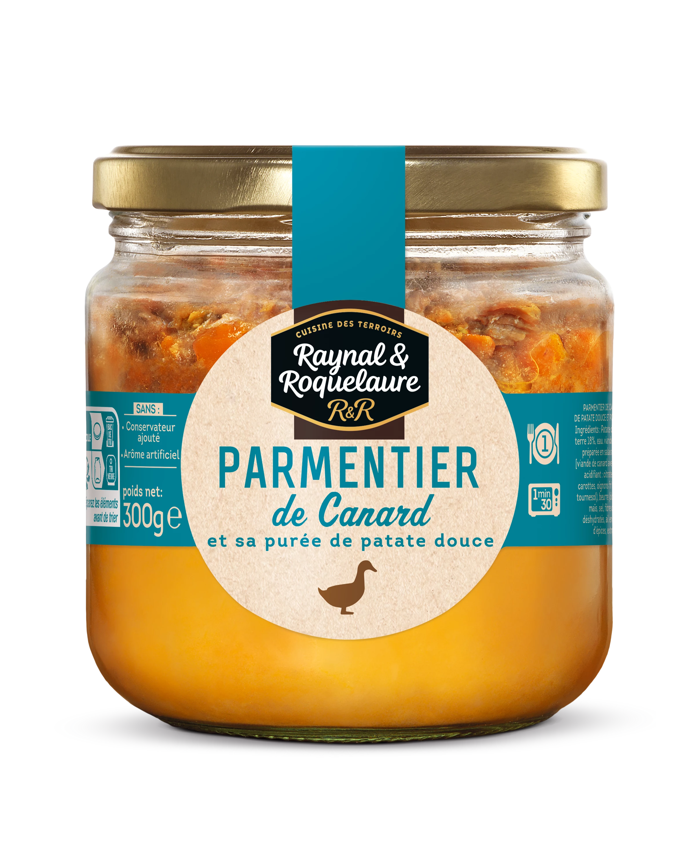 Duck Parmentier cooked dish;  300g -  RAYNAL ET ROQUELAURE