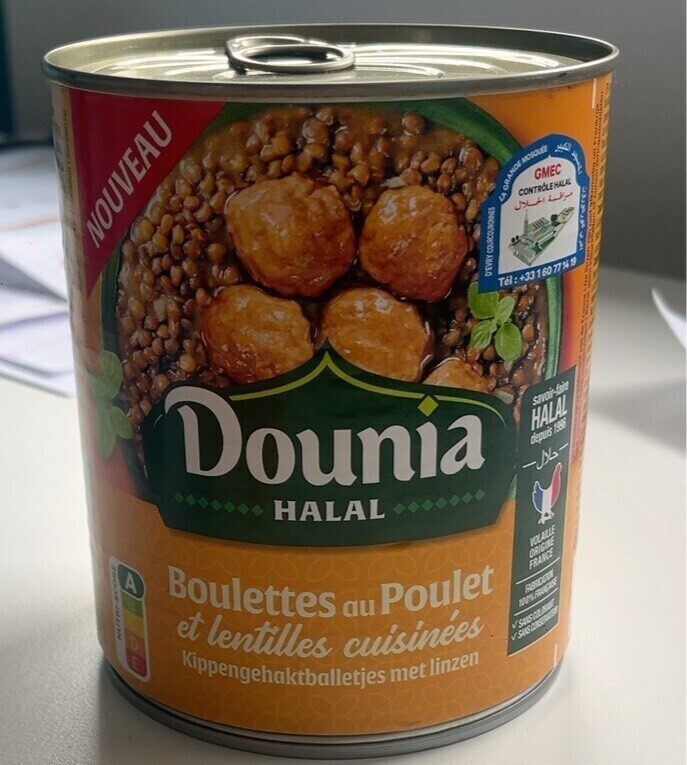 Boulettes De Poulet Lentilles 800g - Dounia