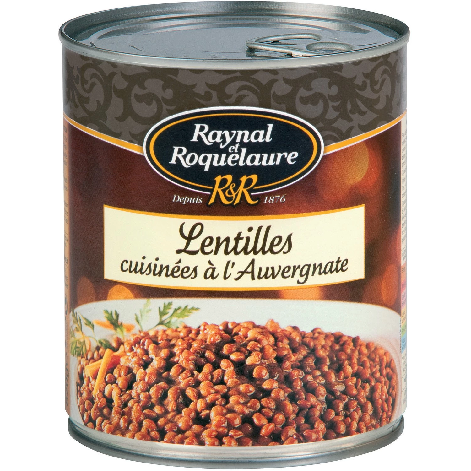 Lentilhas Cozidas em Auvergne, 820g - RAYNAL & ROQUELAURE