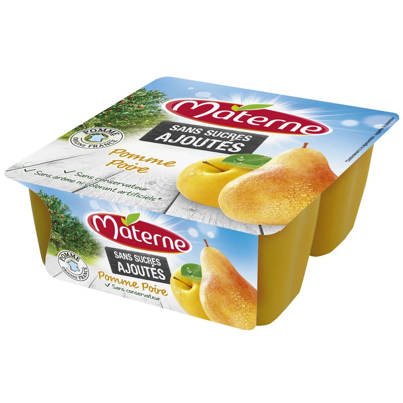 Apfel-Birnen-Kompott ohne Zuckerzusatz 4x100g - MATERNA