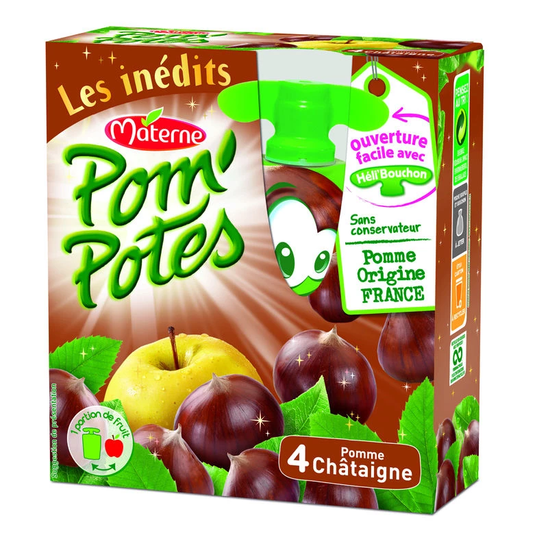 Apple and chestnut gourds 4x90g - POM' POTES