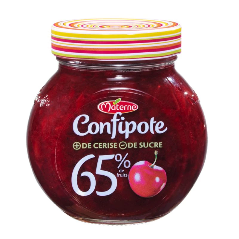 Confitures allégée cerises 350g - CONFIPOTE