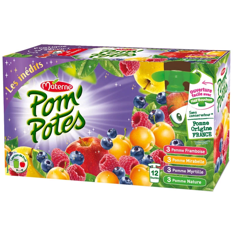 Gourdes multi variétés 12x90g - POM' POTES