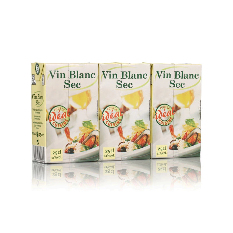 Vino Bianco Secco Ideale da Cucina, 11°, 3x25cl