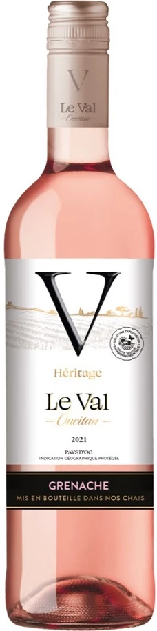 Vin Rosé Le Val Heritage,12%, 75cl - GRENACHE 2021