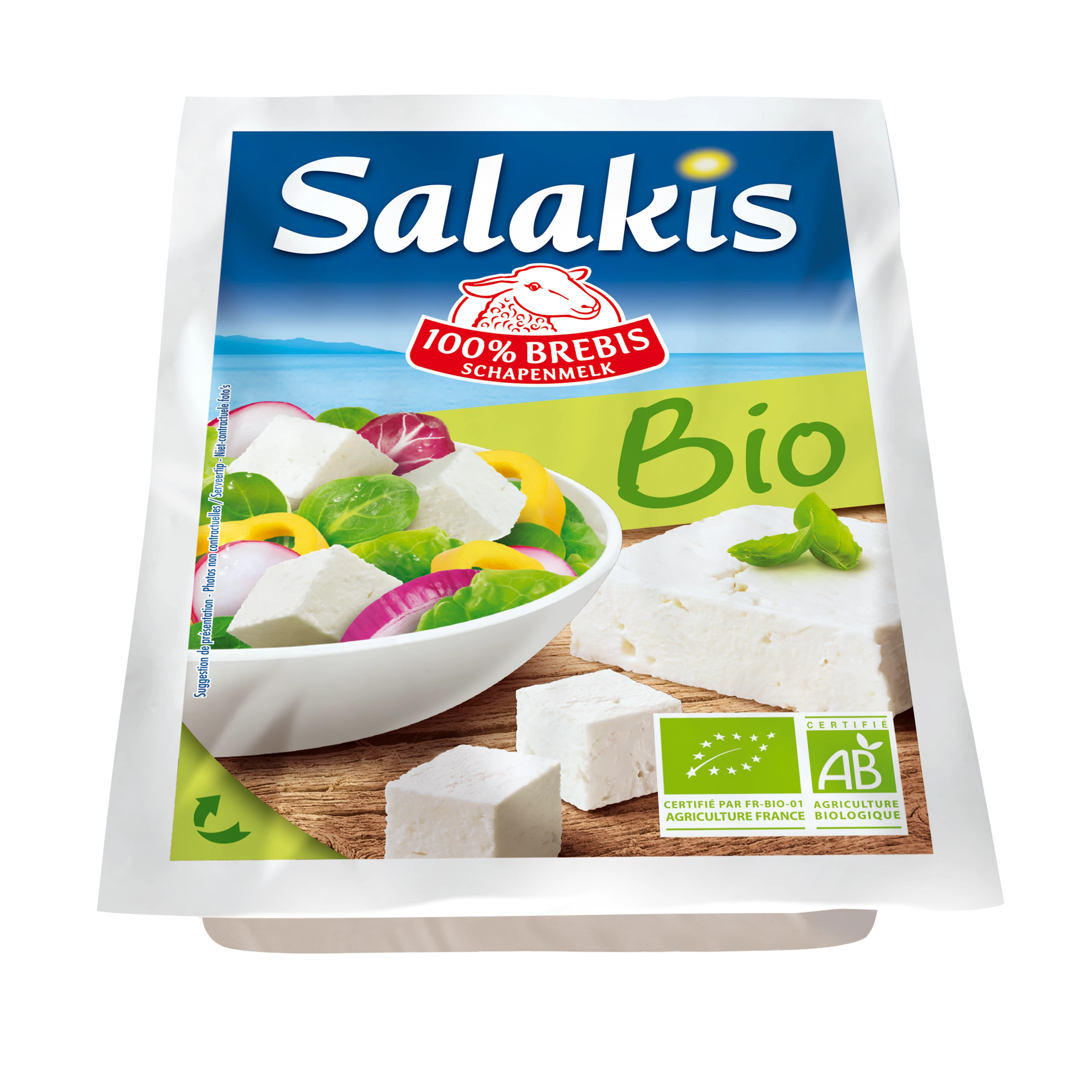 Fromage de Brebis en Tranches Bio X8 150g - SALAKIS