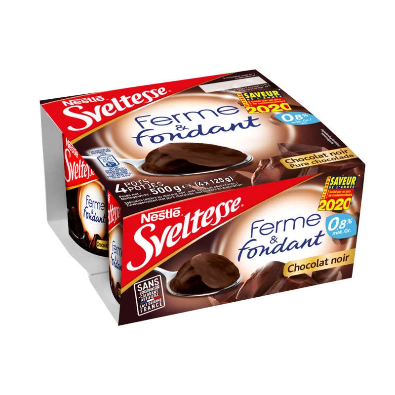Yaourt chocolat noir 4x125g - SVELTESSE