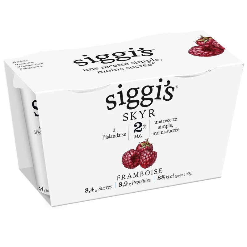 Skyr Raspberry 2x140g - Siggi's