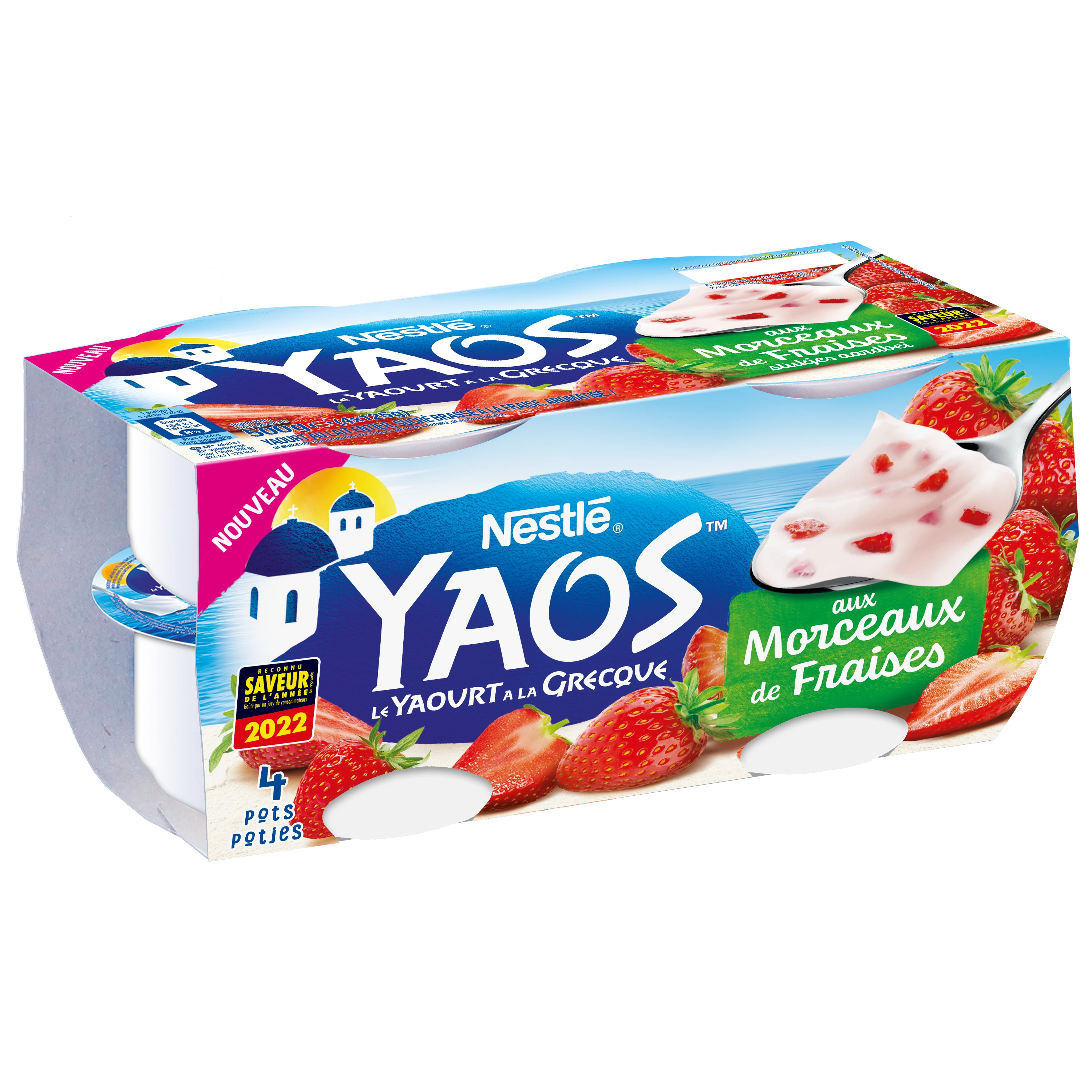 Yaourt à La Grecque Avec Morceaux De Fraises 4x125g - NestlÉ