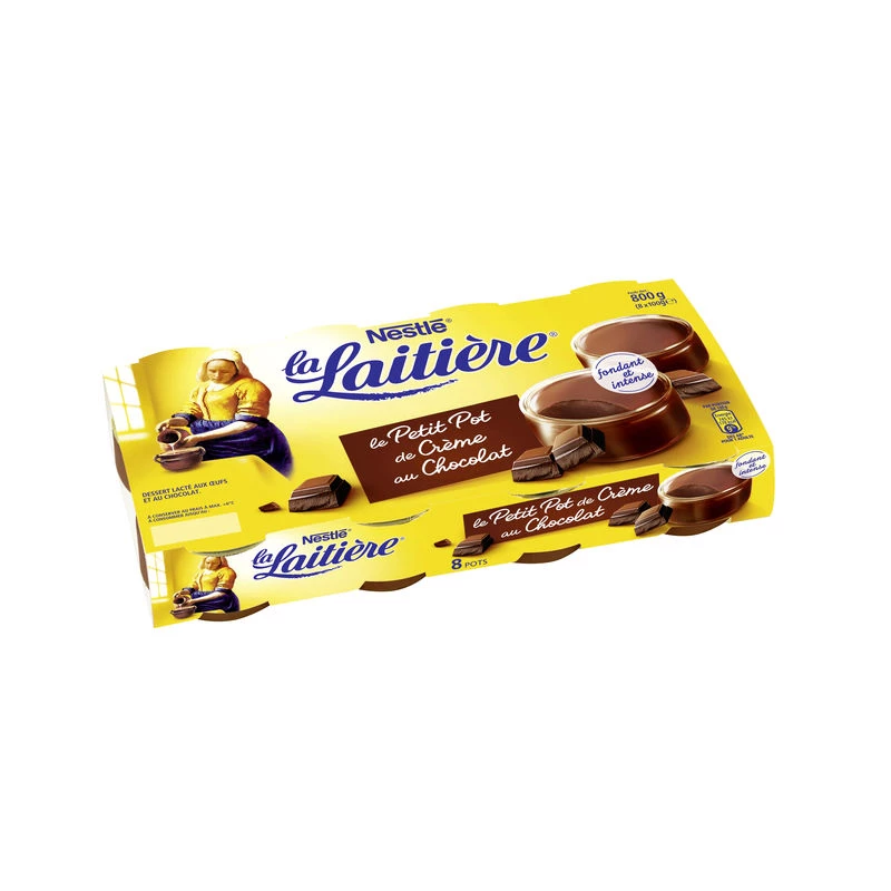 Small pot of chocolate cream 8x100g - LA LAITIÈRE
