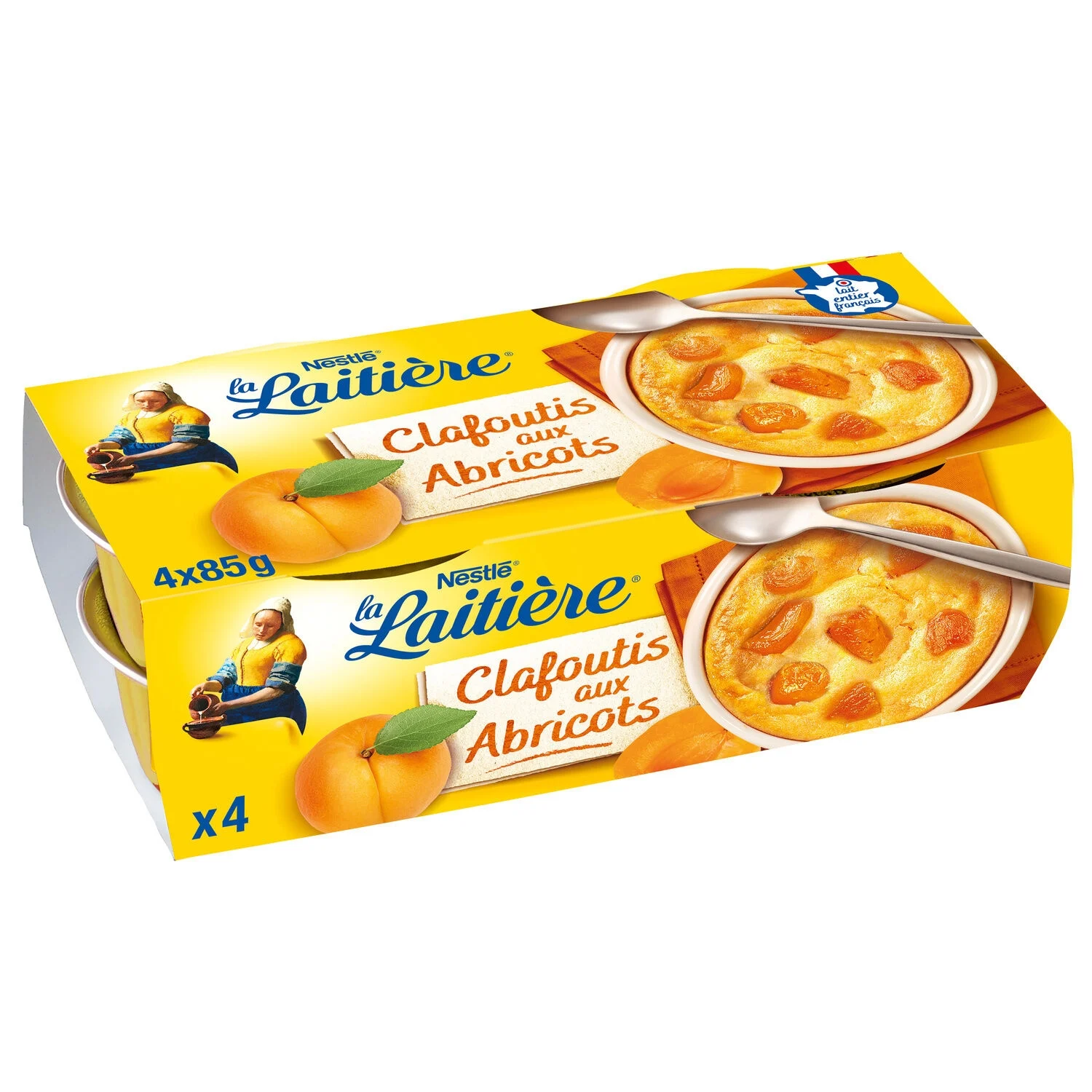 Postre Clafoutis con albaricoques 4x85g - La Laitiere