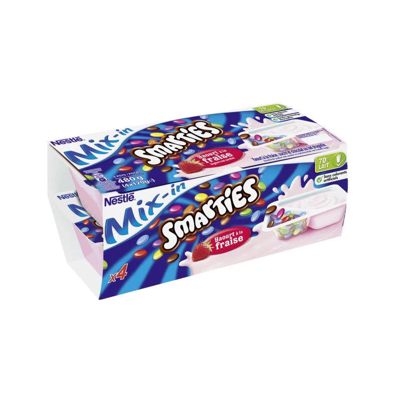 Strawberry Flavor Yogurt 4x120g - Smarties