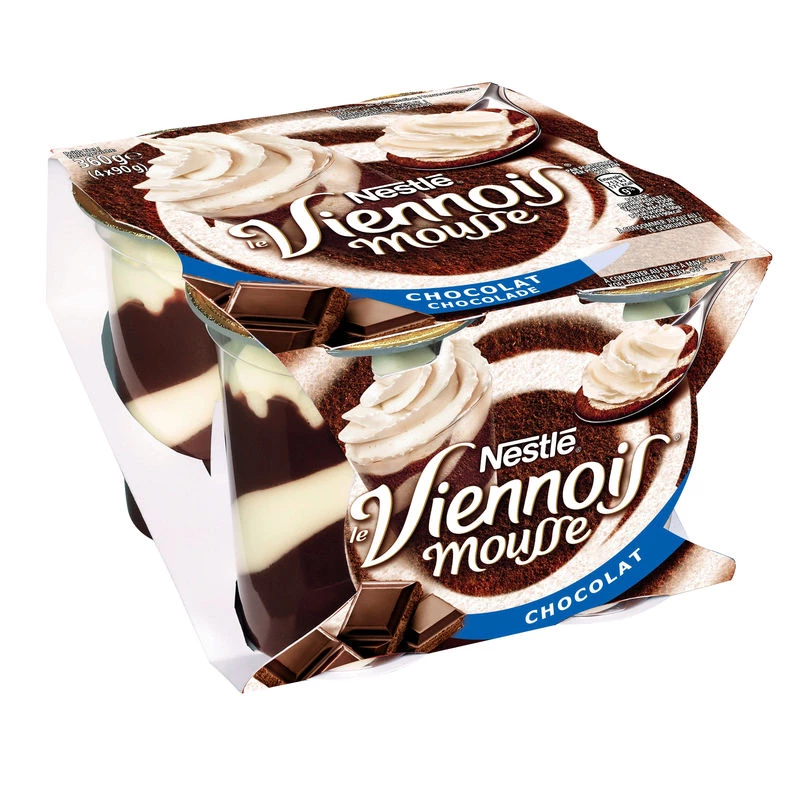 Luikse chocolade Weense mousse 4x90g - NESTLE
