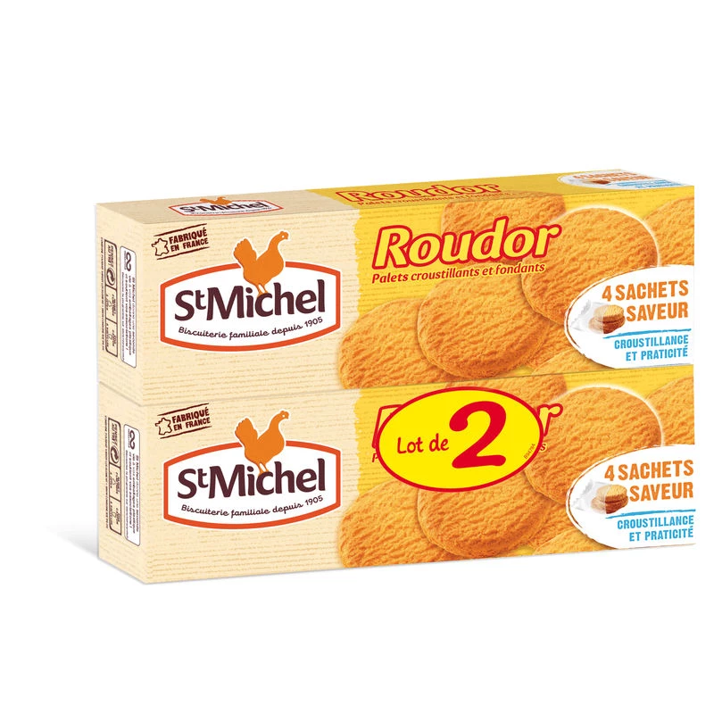 Paletas de biscoitos Roudor 2x150g - ST MICHEL