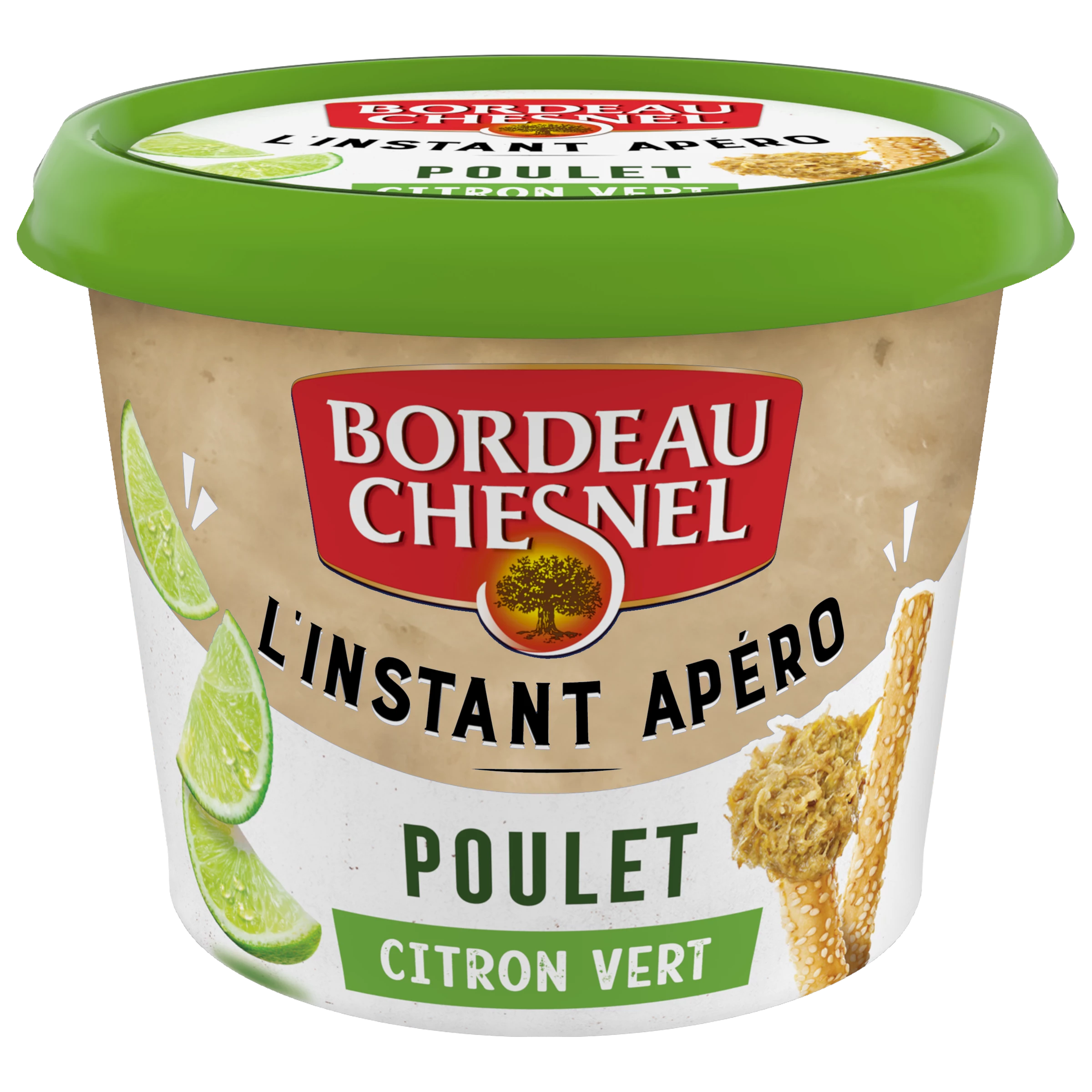 Rillettes Poulet Citron Vert, 120g - BORDEAU CHESNEL