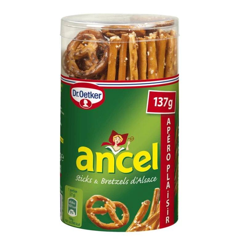 Mini Sticks & Bretzels de Alsacia, 137 g - ANCEL