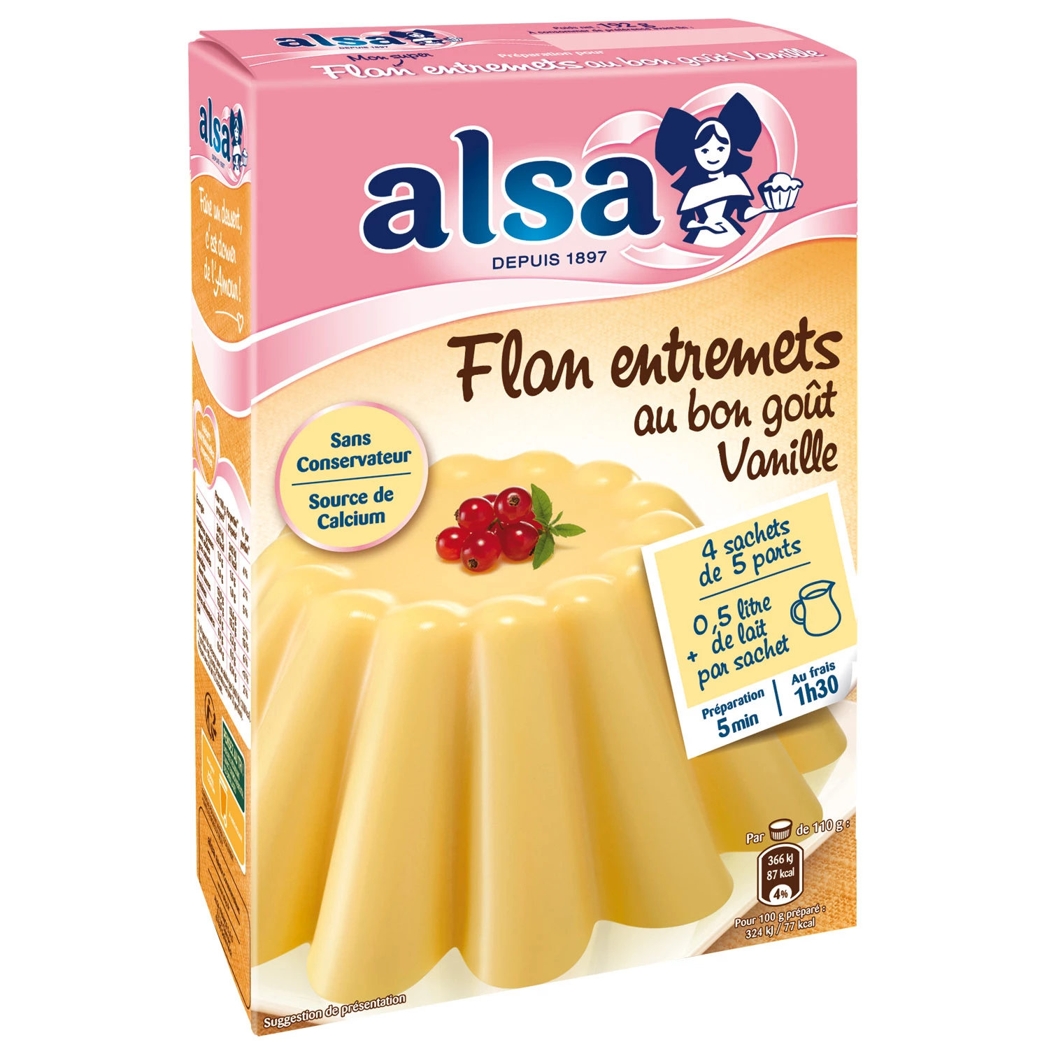 Préparation Flan Vanille 192g - ALSA