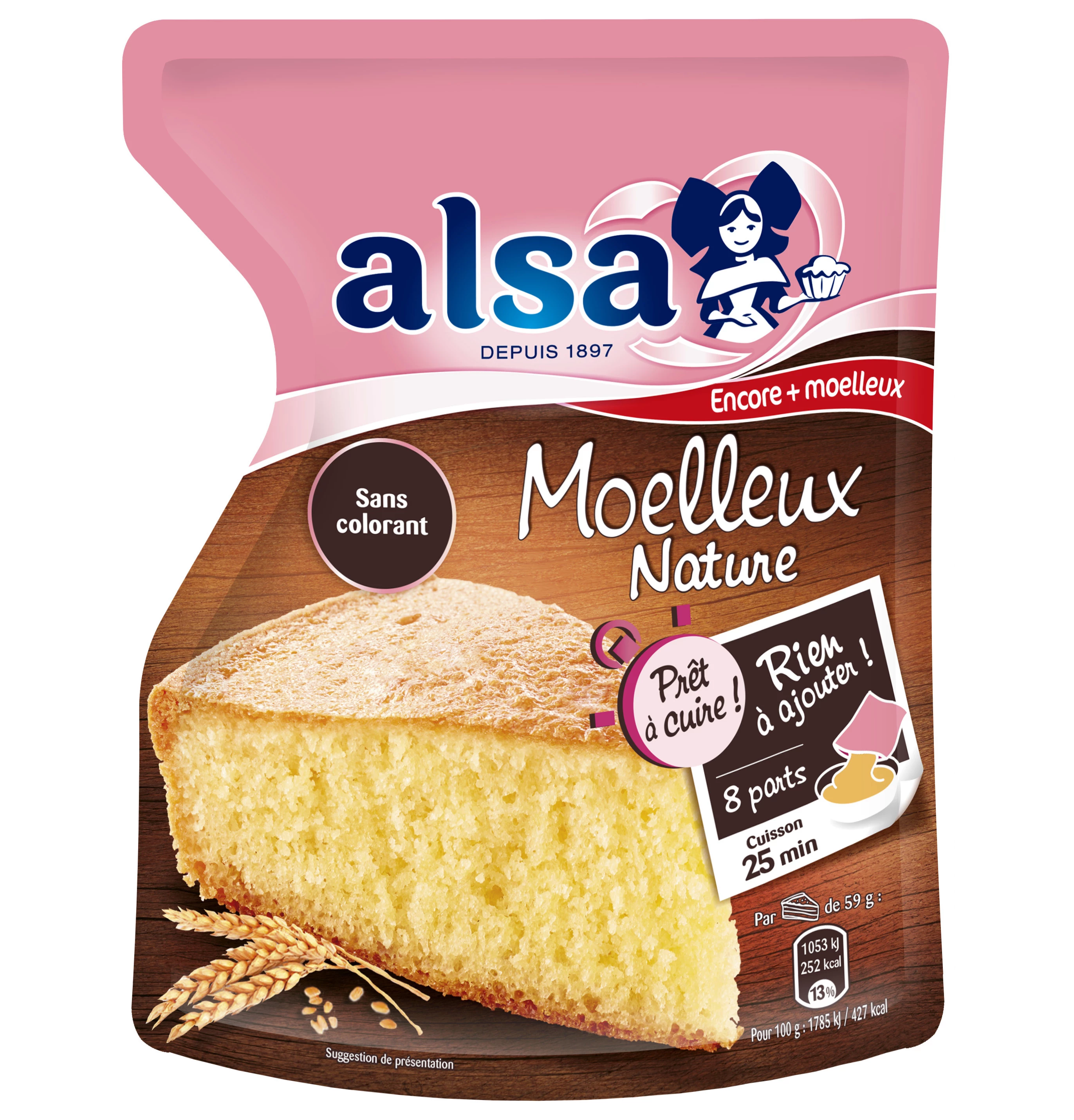 Préparation Gâteau Moelleux nature 500g - ALSA