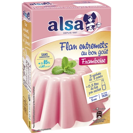 150g Prepa Flan Raspberry Sauce - ALSA