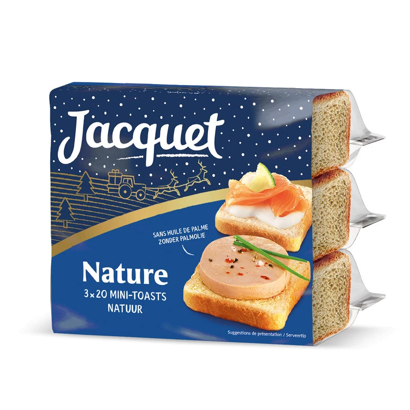 Канапе Mini Toast Plain 255г - JACQUET