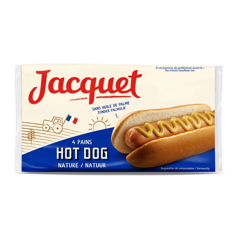 Pain Hot Dog  X4 240g - JACQUET