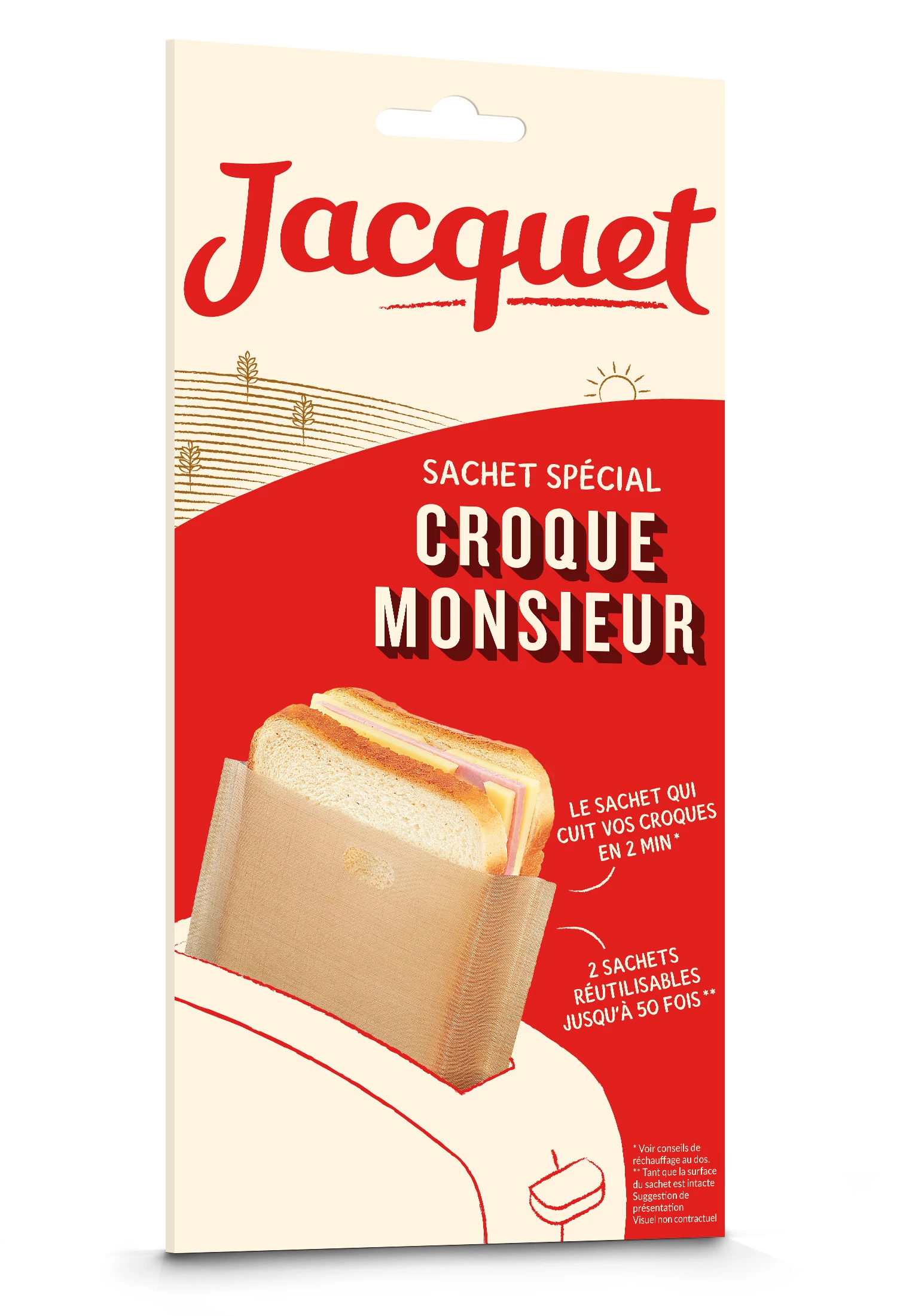 Sachets Special Croque Monsieur Réutilisable X2 - JACQUET