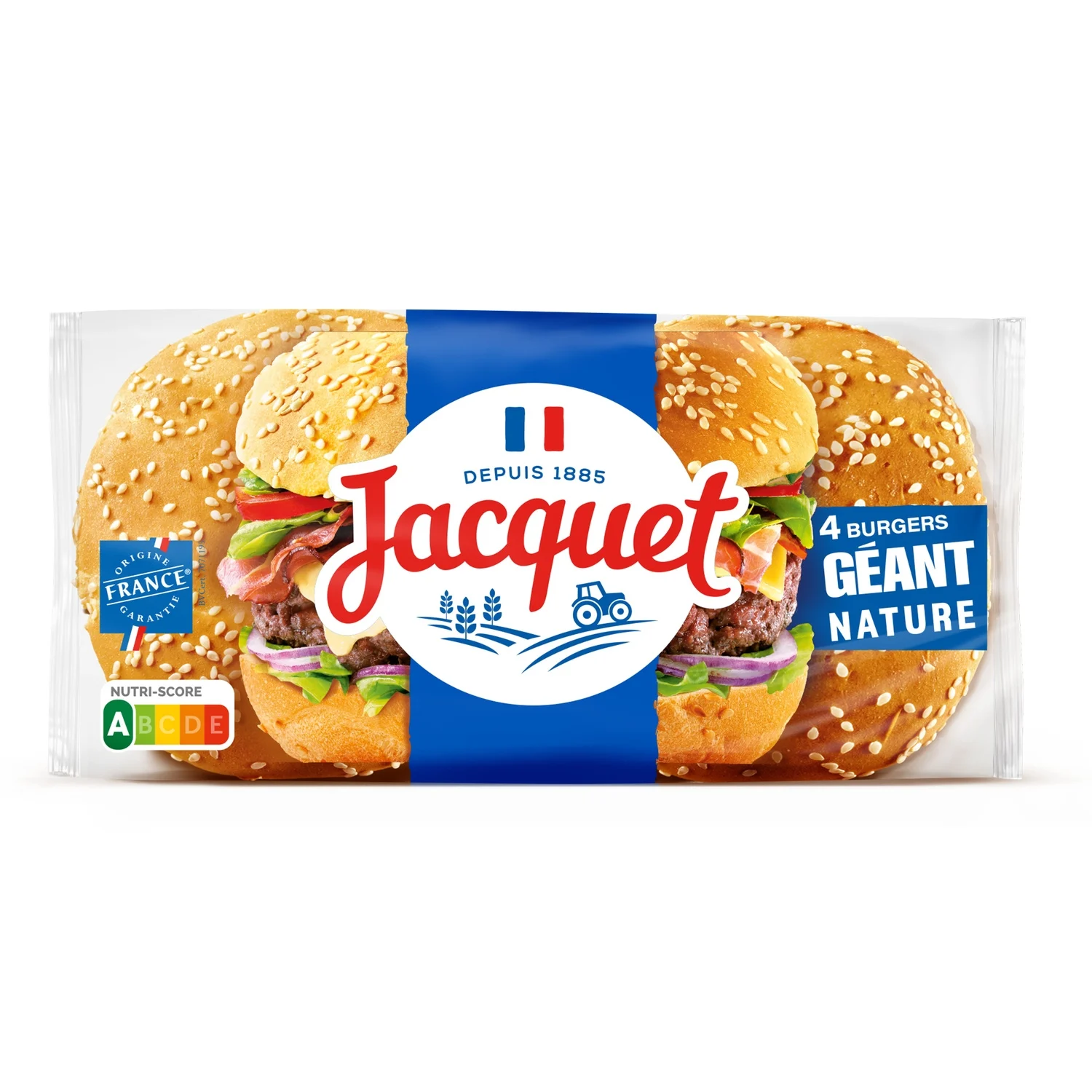 330g Burger Geant Nature X 4