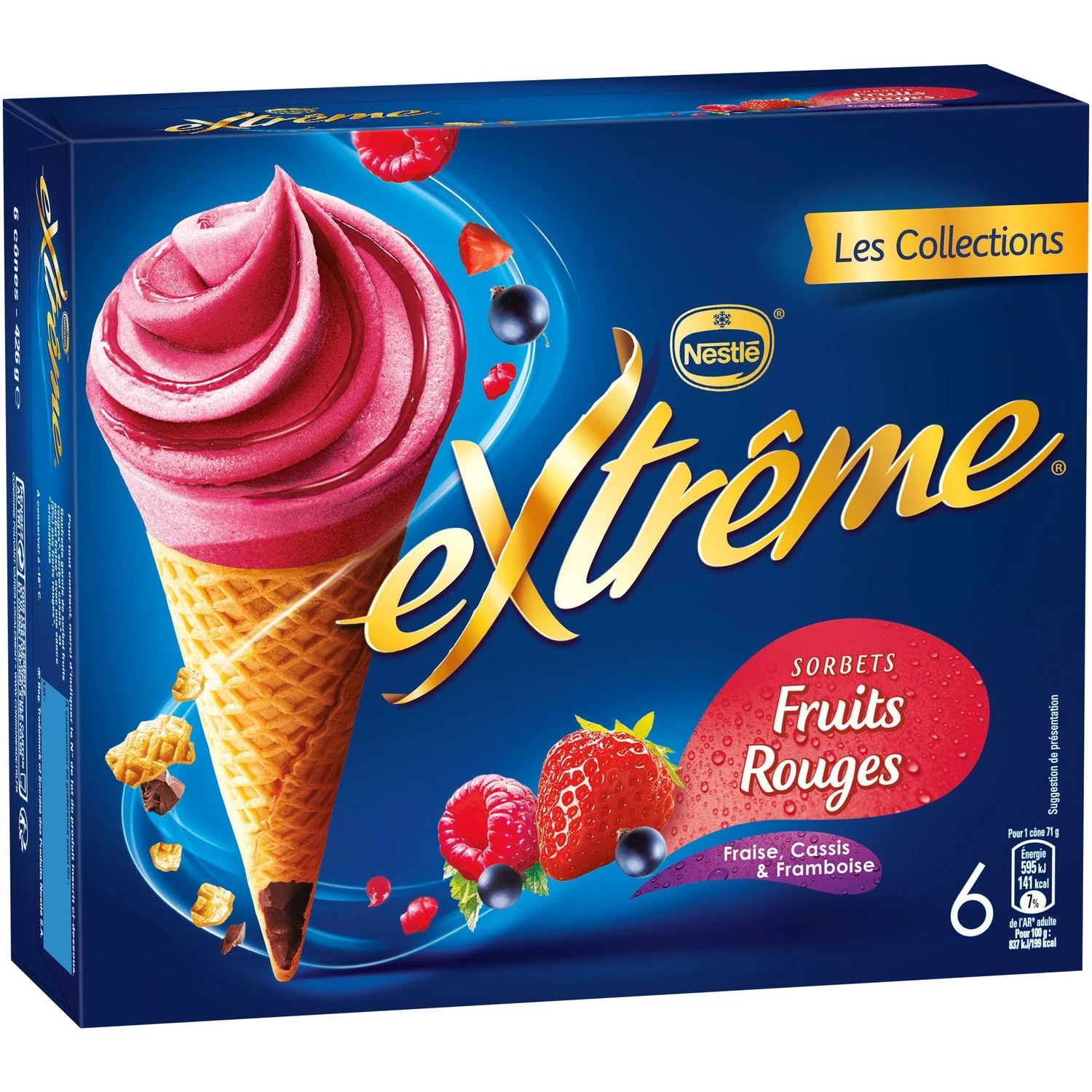 Extreme Red Fruit Sorbet Ice Cream X6 - Nestle