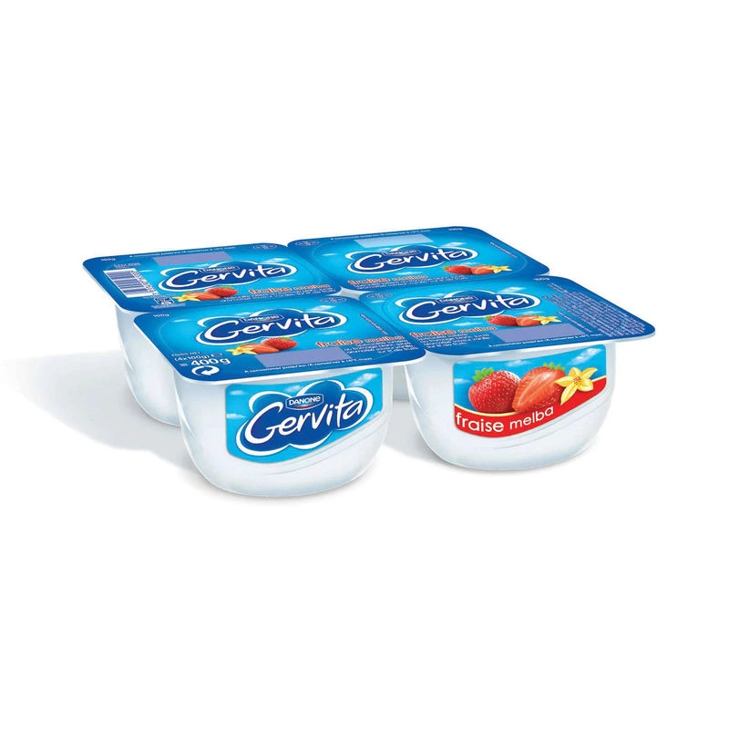 Gervita Strawberry Melba Yogurt 4x100g - Danone