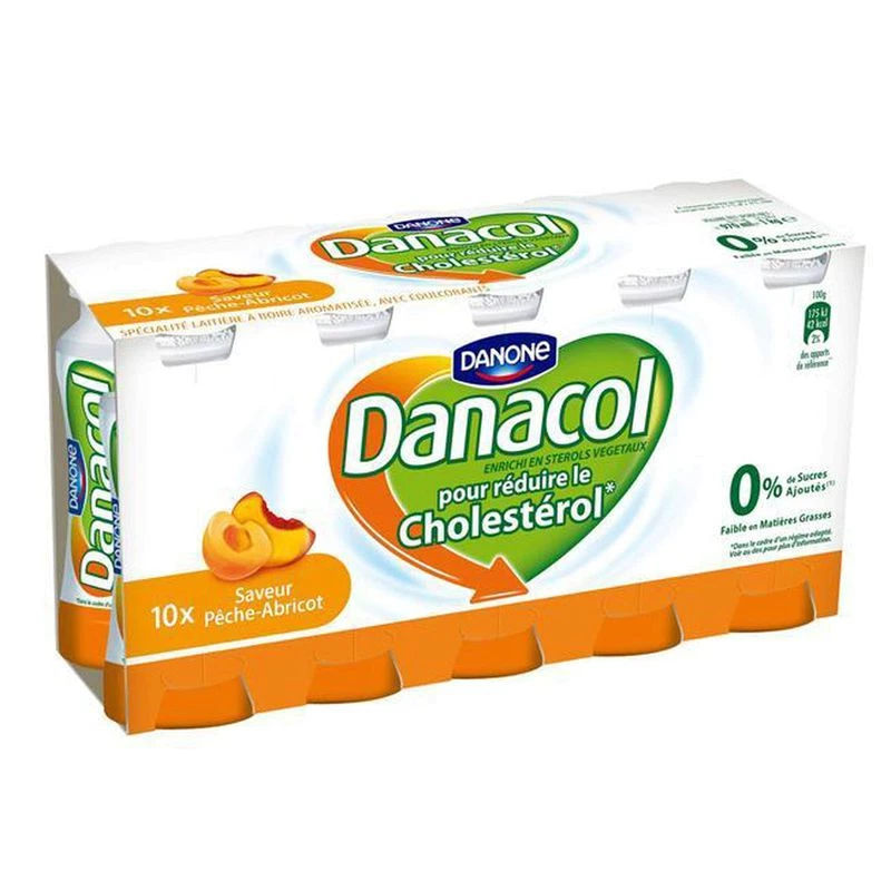 Drinkable yoghurt Danacol A Boire peach/apricot flavor 0% - DANONE