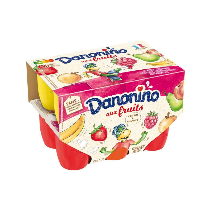 Pequeno suíço com morangos de frutas pêssego de damasco de framboesa/pêra 12x50 - Danone