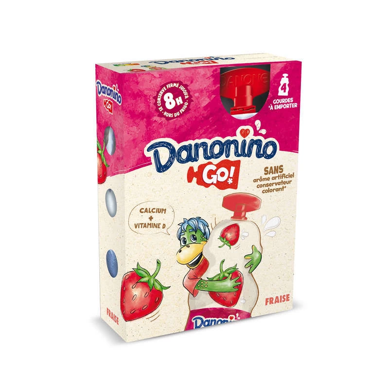 Drinkable Yogurt Strawberry Danonino 4x70g - Danone