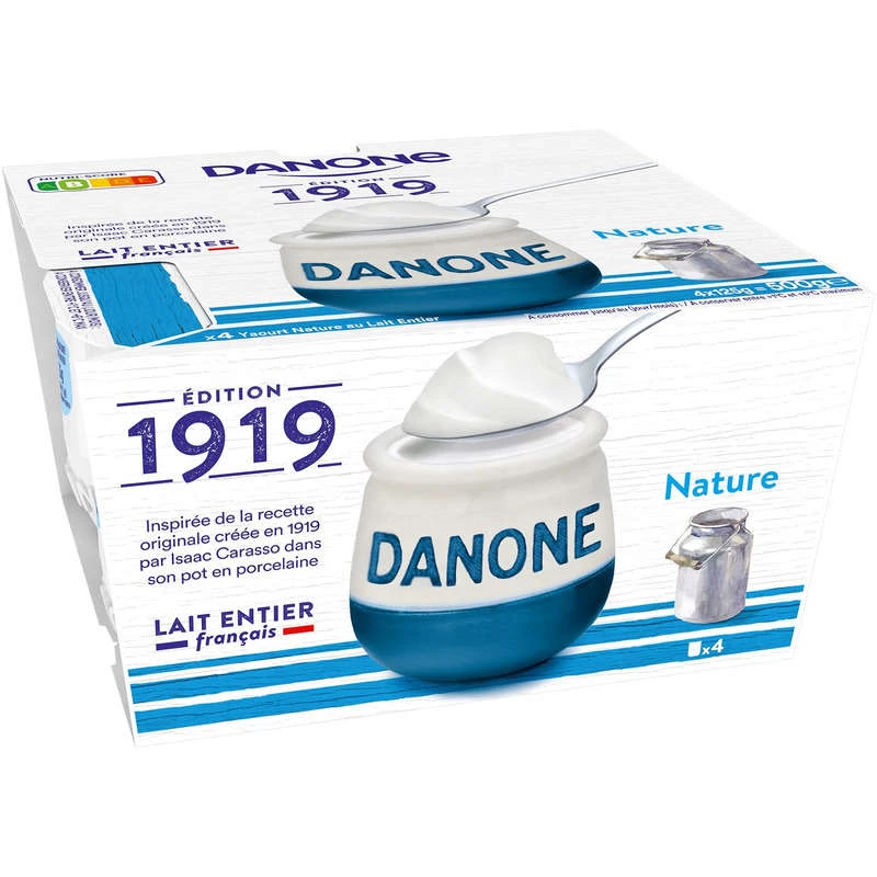 Yrt Lait Entier Nature 4x125g