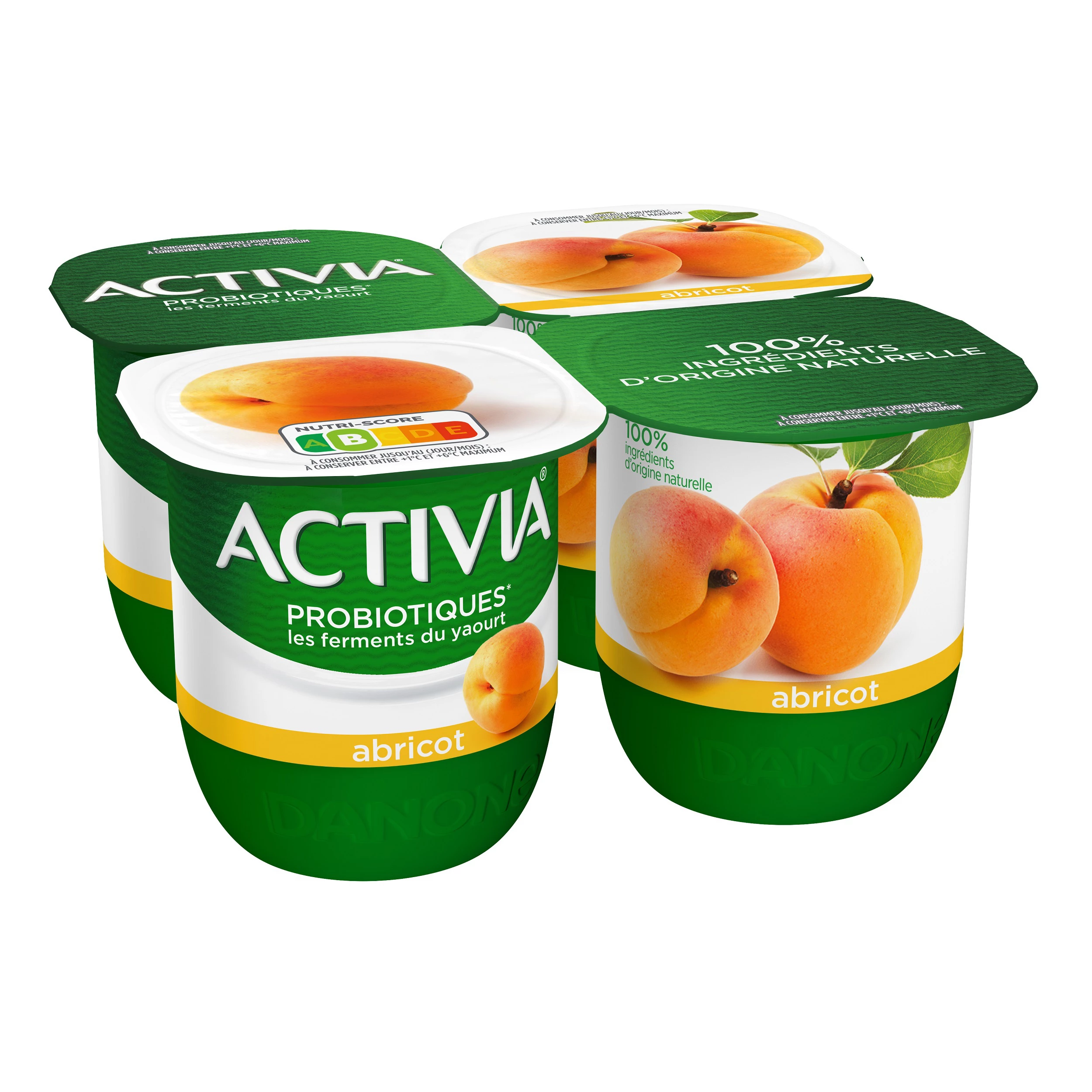 4 Yaourt aux fruits bifidus abricot - ACTIVIA