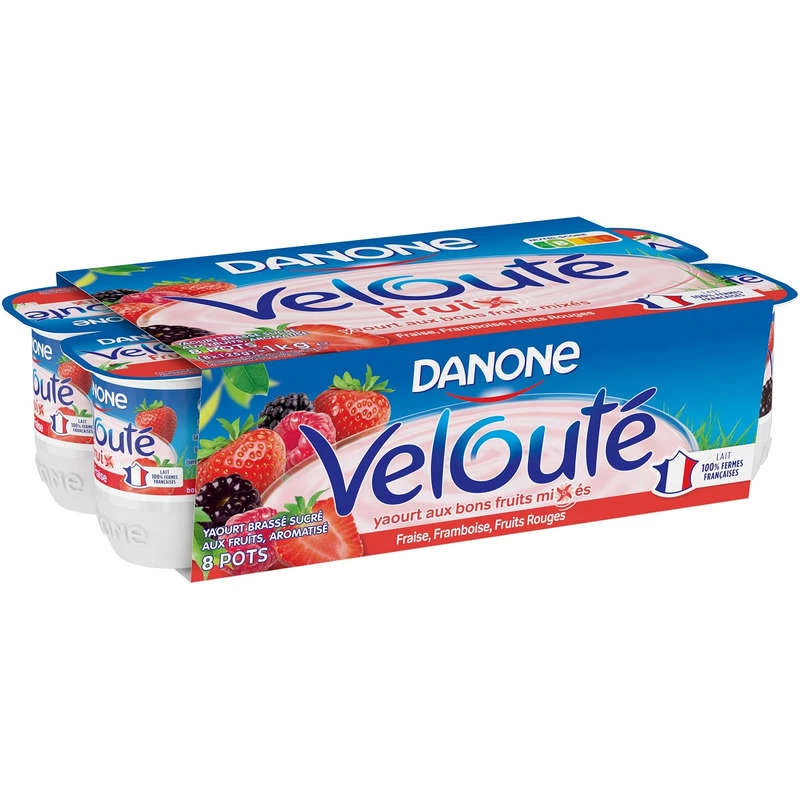Veloute Red Fruits 125gx8 - Danone