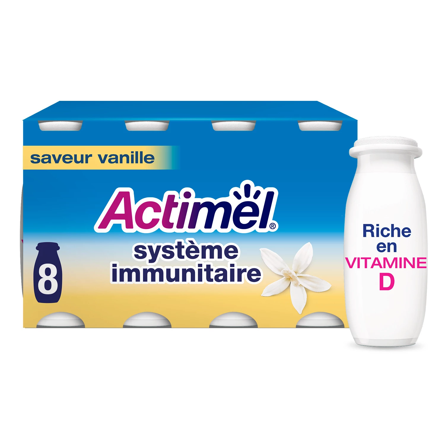 Йогурт питьевой ванильный 8х100г - Actimel