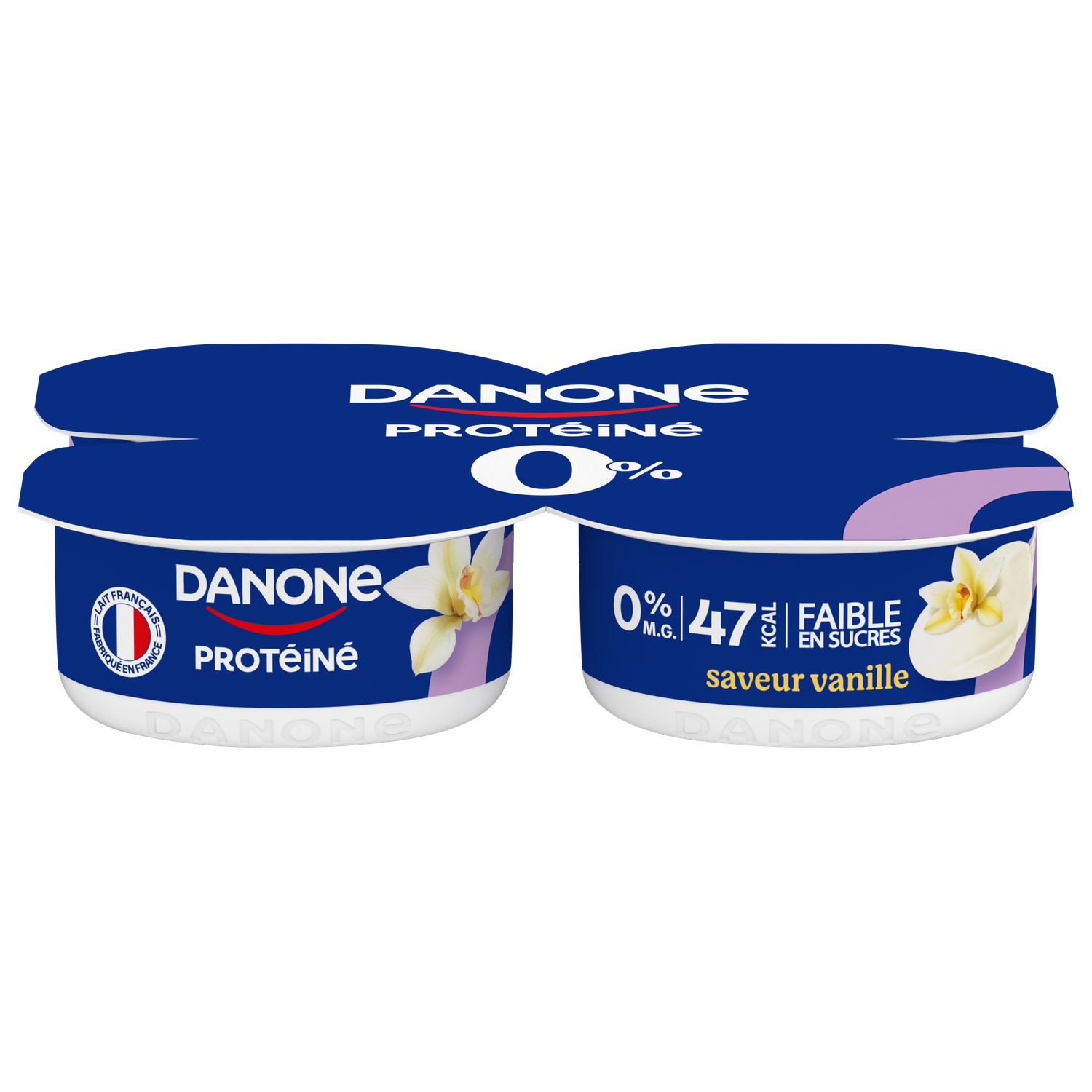 Fromage blanc protéiné 0 % vanille 4x100 g - DANONE