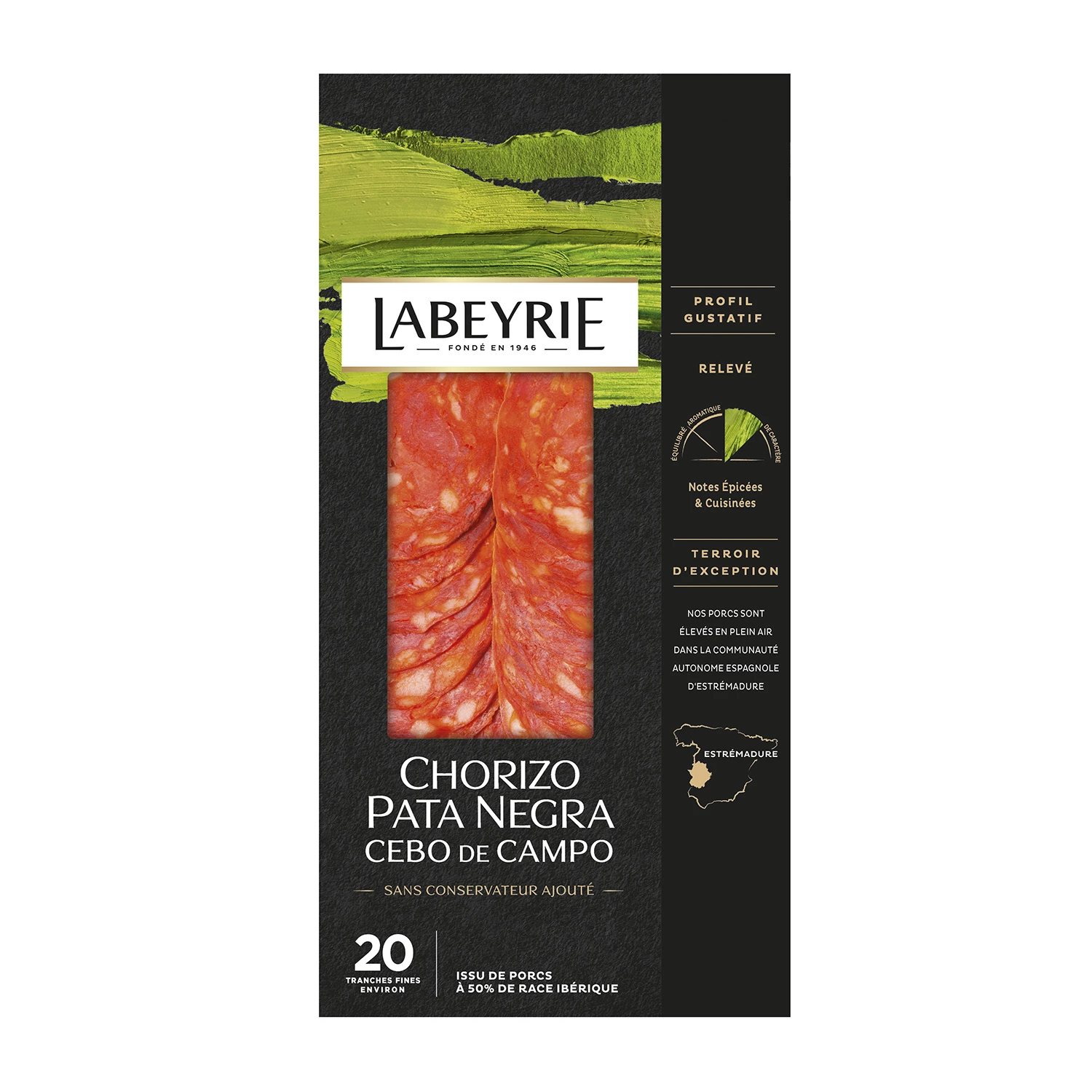 Chorizo Pata Negra, 60g - LABEYRE
