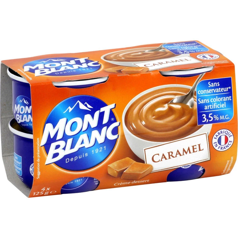 Crème dessert caramel 4x125g - MONT BLANC