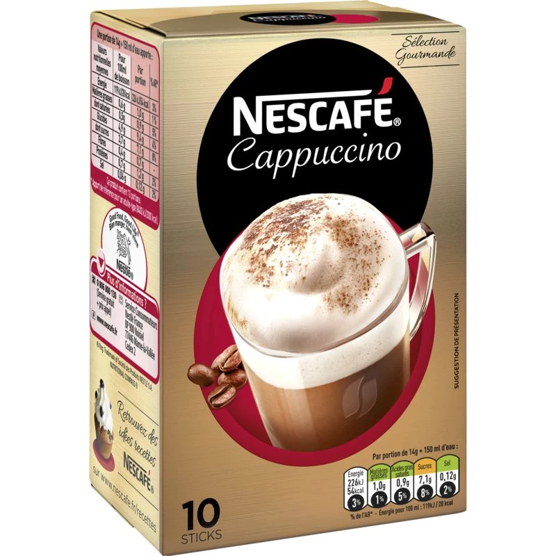 كابتشينو ×10 أعواد 140 جرام - NESCAFÉ