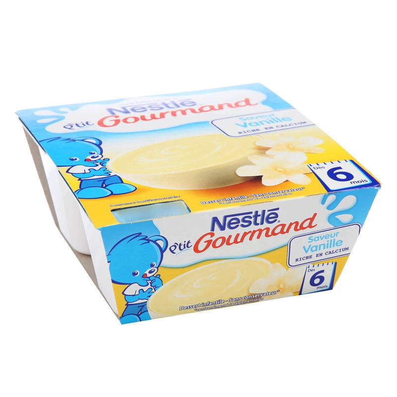 P'tit gourmand saveur vanille dès 6 mois 4x100g - NESTLE