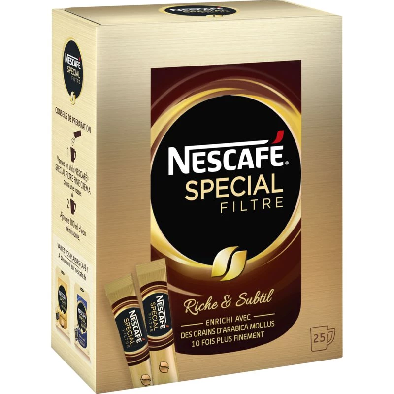 Café de filtro rico e sutil especial x25 palitos 50g - NESCAFÉ