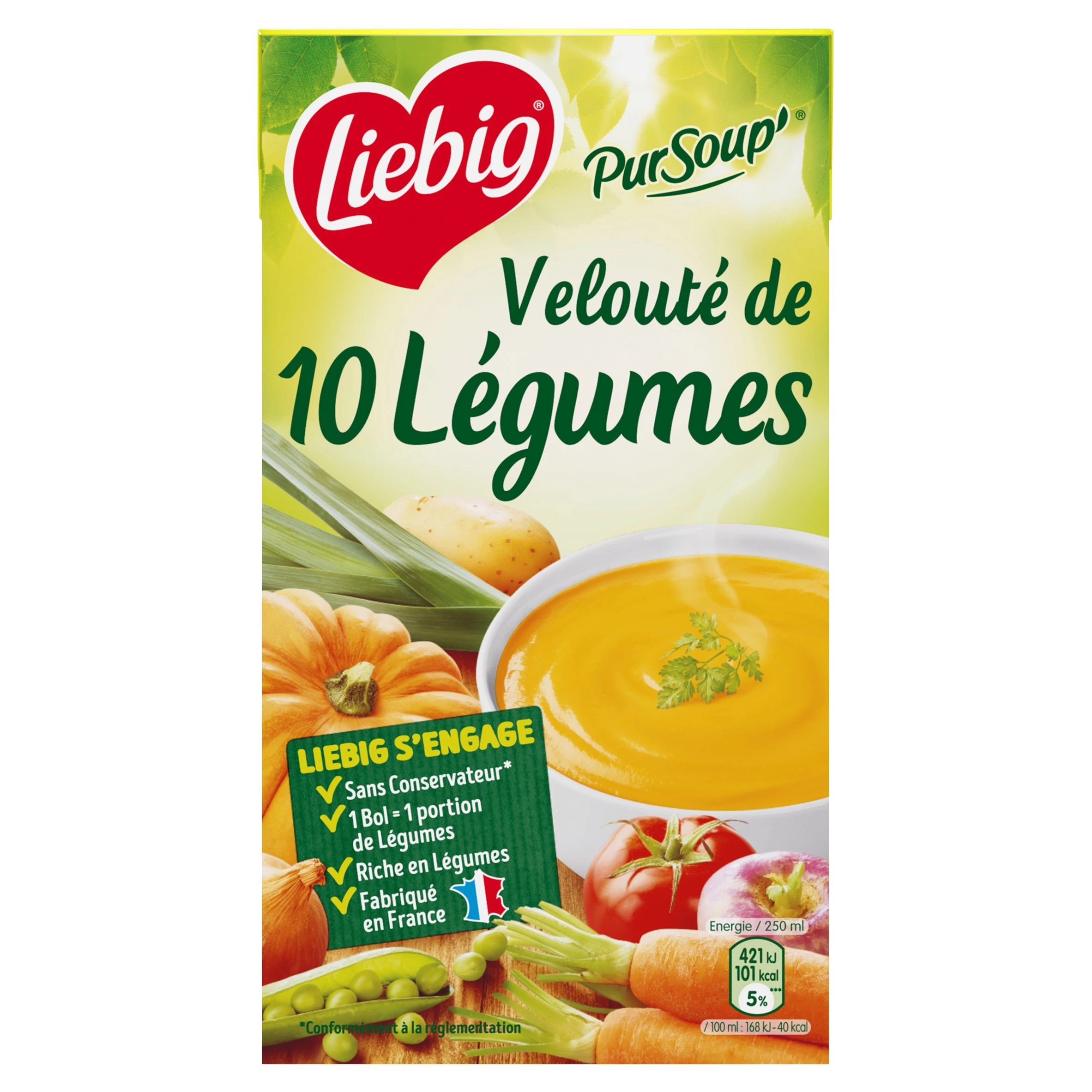 10種類の野菜のスープ、1リットル -LIEBIG