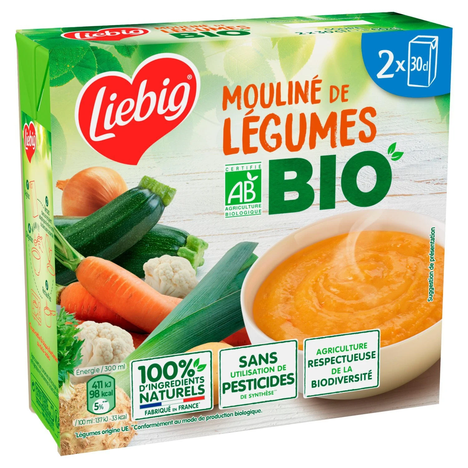 2x30cl organic soup of vegetables - Liebig