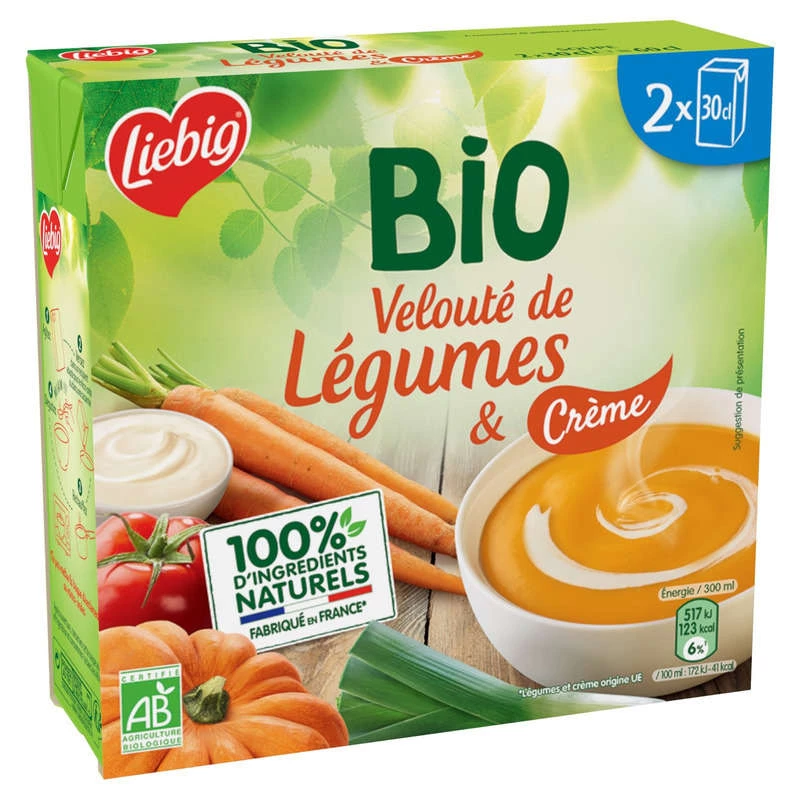 Velouté de Légumes et Crème Bio, 2x30cl - LIEBIG